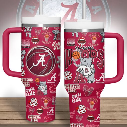 alabama crimson tide football ncaa custom stanley quencher 40oz stainless steel tumbler wt5lo 1