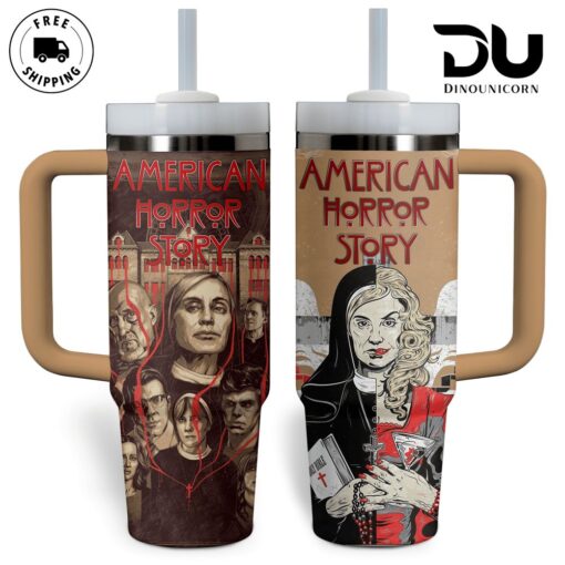 american horror story tv series custom stanley quencher 40oz stainless steel tumbler with handle byqy6