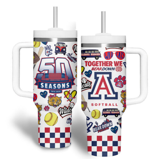 arizona wildcats basketball ncaa custom stanley quencher 40oz stainless steel tumbler elq8o