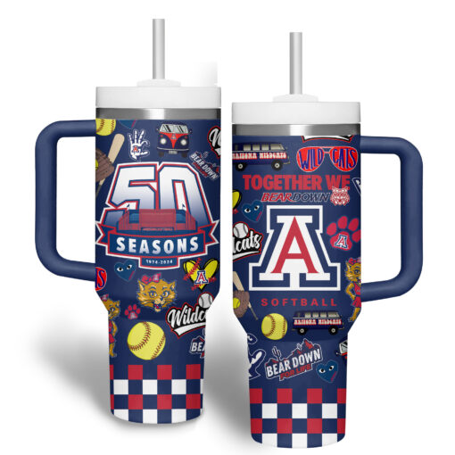 arizona wildcats basketball ncaa custom stanley quencher 40oz stainless steel tumbler fmqia