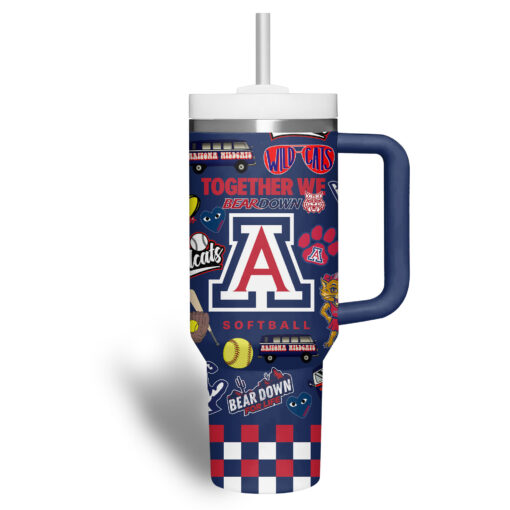 arizona wildcats basketball ncaa custom stanley quencher 40oz stainless steel tumbler llktd