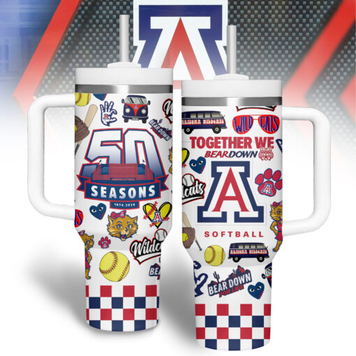 arizona wildcats basketball ncaa custom stanley quencher 40oz stainless steel tumbler lnbwj