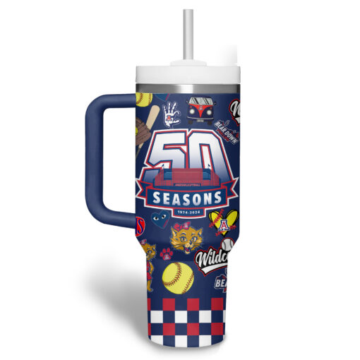 arizona wildcats basketball ncaa custom stanley quencher 40oz stainless steel tumbler yynz8