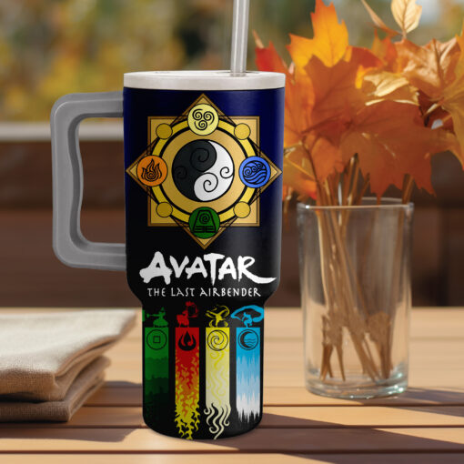 avatar the last airbender cartoon custom stanley quencher 40oz stainless steel tumbler with handle hlygs