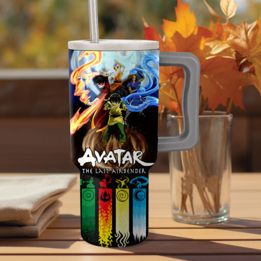 avatar the last airbender cartoon custom stanley quencher 40oz stainless steel tumbler with handle pzb25