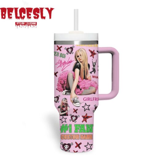 avril lavigne music custom stanley quencher 40oz stainless steel tumbler with handle phjvw