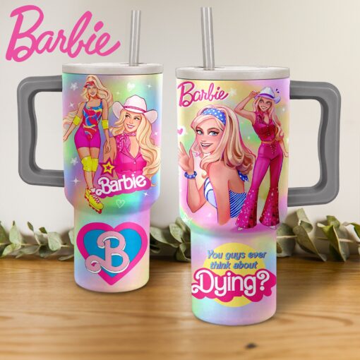 barbie cartoon custom stanley quencher 40oz stainless steel hp4vh 1