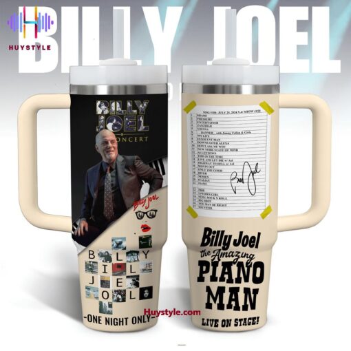 billy joel music custom stanley quencher 40oz stainless steel tumbler with handle w0cnq 1