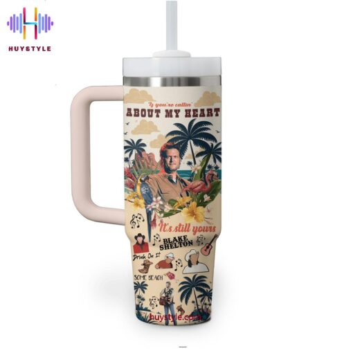 blake shelton music custom stanley quencher 40oz stainless steel tumbler with handle czuhr