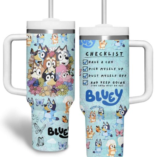 bluey tv series custom stanley quencher 40oz stainless steel tumbler 1jlgs 1