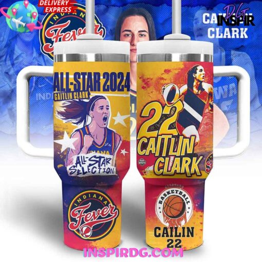 caitlin clark all star 2024 ncaa custom stanley quencher 40oz stainless steel tumbler liked 1