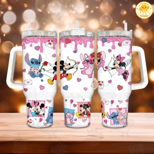 cartoon characters disney cartoon custom stanley quencher 40oz stainless steel tumbler with handle 6dfmt 1