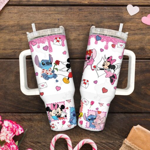 cartoon characters disney cartoon custom stanley quencher 40oz stainless steel tumbler with handle m3tq4