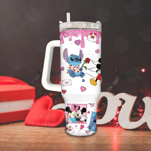 cartoon characters disney cartoon custom stanley quencher 40oz stainless steel tumbler with handle quhlz