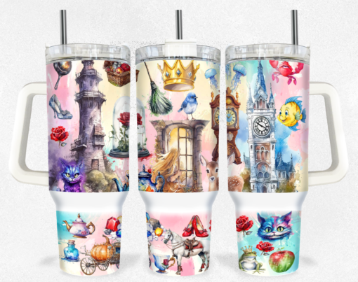 cartoon movies disney cartoon custom stanley quencher 40oz stainless steel tumbler with handle wmatv