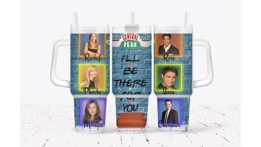 central perk friends tv series custom stanley quencher 40oz stainless steel tumbler with handle 4vuae