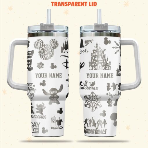 character squad disney cartoon custom stanley quencher 40oz stainless steel tumbler with handle x3bd6 1