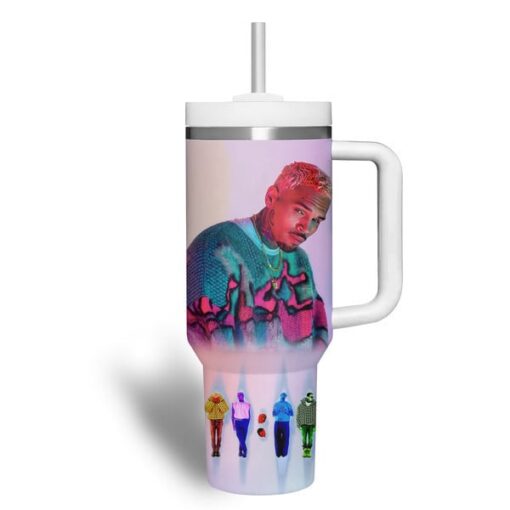 chris brown breezy music custom stanley quencher 40oz stainless steel tumbler with handle 7fyqw