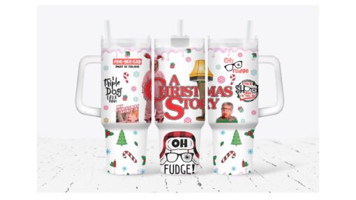 christmas story tv series custom stanley quencher 40oz stainless steel tumbler with handle c4qne