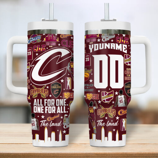 cleveland cavaliers nba custom stanley quencher 40oz stainless steel tumbler 5btnn