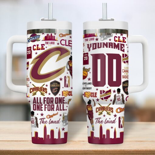 cleveland cavaliers nba custom stanley quencher 40oz stainless steel tumbler 9hoqm 1