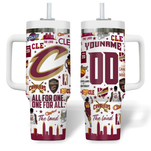 cleveland cavaliers nba custom stanley quencher 40oz stainless steel tumbler ofeki