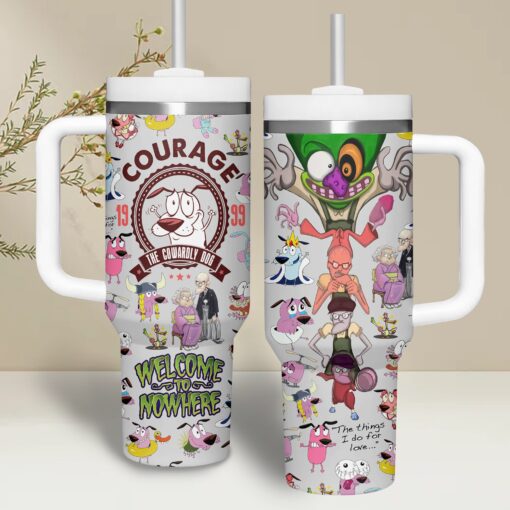 courage the cowardly dog tv series custom stanley quencher 40oz stainless steel tumbler 2gfhf 1