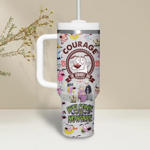 courage the cowardly dog tv series custom stanley quencher 40oz stainless steel tumbler pko23