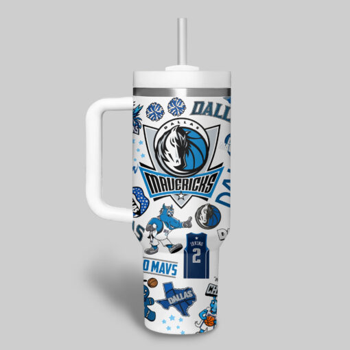 dallas mavericks nba custom stanley quencher 40oz stainless steel tumbler pab78