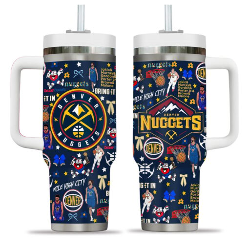 denver nuggets nba custom stanley quencher 40oz stainless steel tumbler ck7sb 1