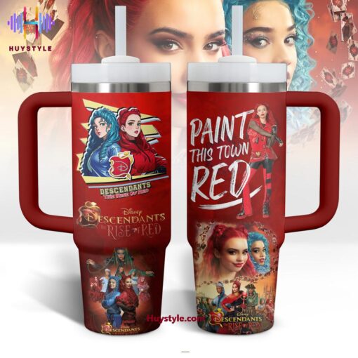 descendants tv series custom stanley quencher 40oz stainless steel tumbler with handle npmcf