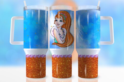 disney princess cartoon custom stanley quencher 40oz stainless steel tumbler with handle zkyjf