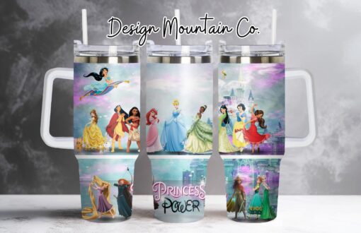 disney princess disney cartoon custom stanley quencher 40oz stainless steel tumbler with handle czse9