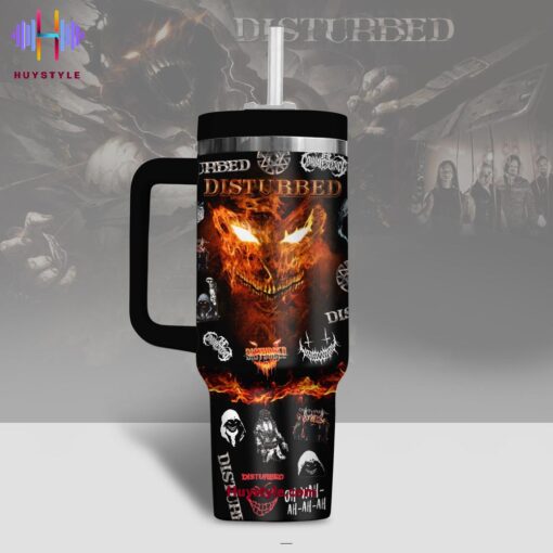 disturbed music custom stanley quencher 40oz stainless steel tumbler with handle vy7fq