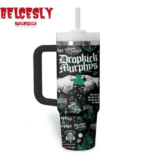 dropkick murphys music custom stanley quencher 40oz stainless steel tumbler with handle ltlk7