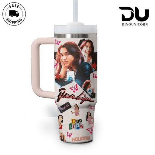 dua lipa music custom stanley quencher 40oz stainless steel tumbler with handle pf3bo