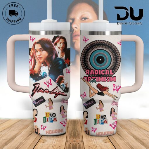 dua lipa music custom stanley quencher 40oz stainless steel tumbler with handle q3ewx 1