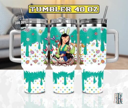 easter mulan disney cartoon custom stanley quencher 40oz stainless steel tumbler with handle wefeu