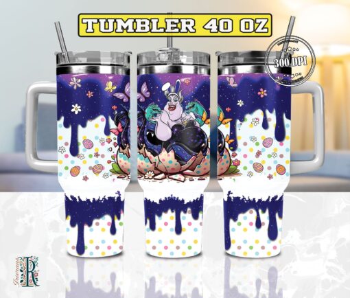 easter ursula the little mermaid disney cartoon custom stanley quencher 40oz stainless steel tumbler with handle qqwcq