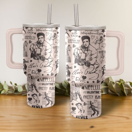 elvis presley music custom stanley quencher 40oz stainless steel tumbler with handle 9o0xi 1