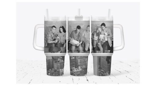 friends on steel beam tv series custom stanley quencher 40oz stainless steel tumbler with handle q0pwy