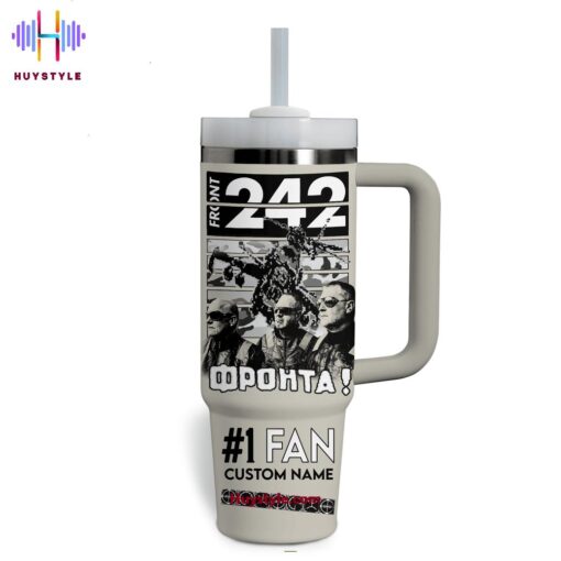 front 242 band music custom stanley quencher 40oz stainless steel tumbler with handle 2wjbd