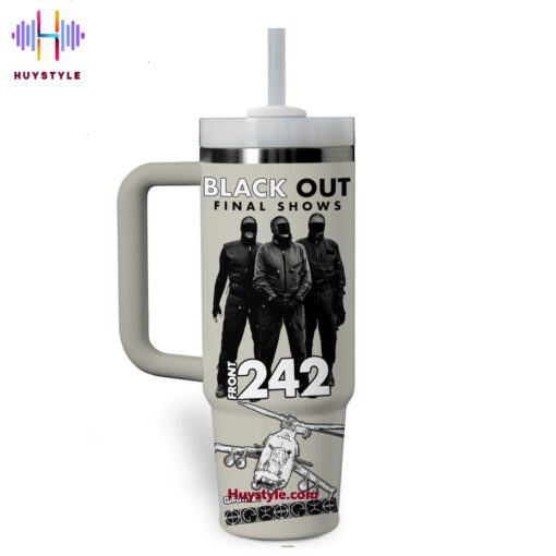 front 242 band music custom stanley quencher 40oz stainless steel tumbler with handle