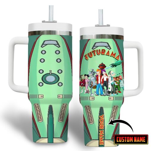 futurama tv series custom stanley quencher 40oz stainless steel tumbler xd6el 1