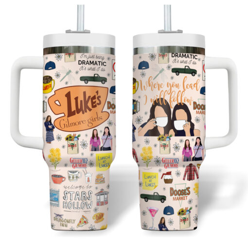 gilmore girls tv series custom stanley quencher 40oz stainless steel tumbler 1wqj9