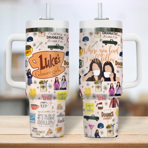 gilmore girls tv series custom stanley quencher 40oz stainless steel tumbler dmwnj 1