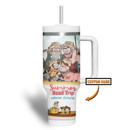 gravity falls tv series custom stanley quencher 40oz stainless steel tumbler 9h9wd