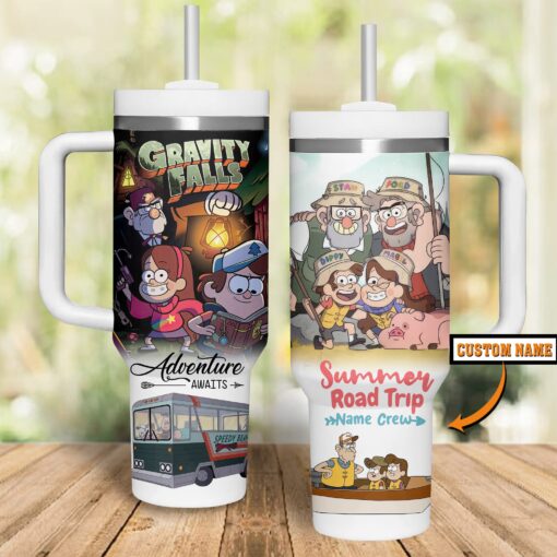 gravity falls tv series custom stanley quencher 40oz stainless steel tumbler pt7r4