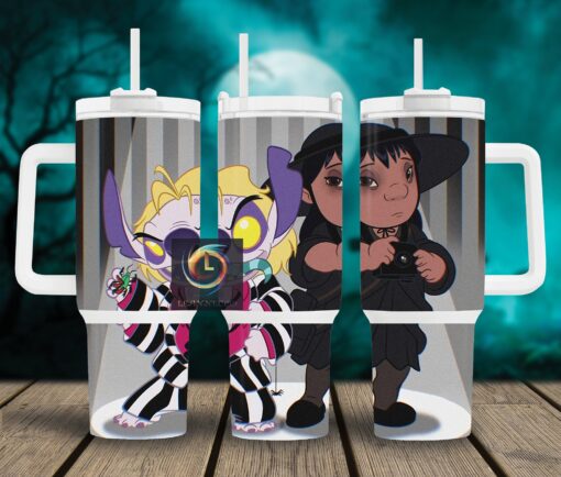 halloween lilo and stitch disney cartoon custom stanley quencher 40oz stainless steel tumbler with handle oypjk