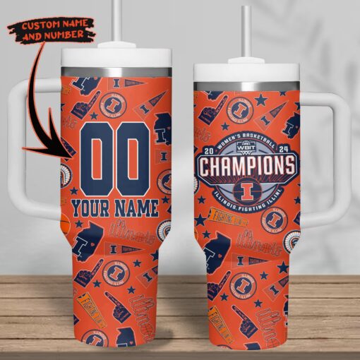 illinois fighting illini mens basketball ncaa custom stanley quencher 40oz stainless steel bztbh 1